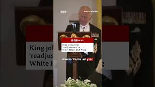 King Charles jokes about 'readjustments' to White House East Wing. #BBCNews