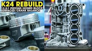 Short Block Machining - 12.8:1 Pistons, Balanced Crank, Block Hone Honda K24