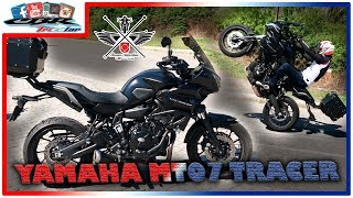 ✔ TEST DRIVE - YAMAHA MT 07 TRACER - WHEELIES ** Closed Road **