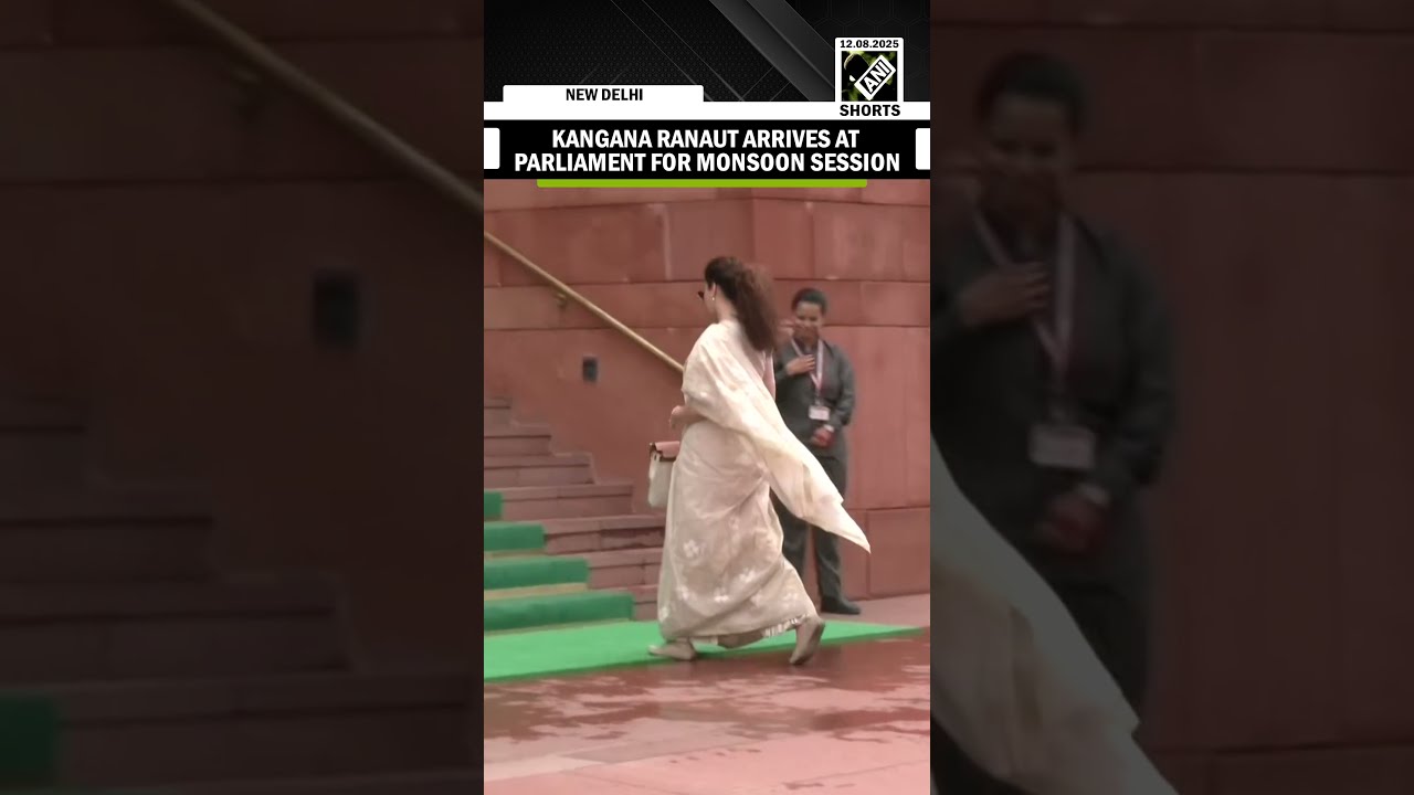 BJP MP Kangana Ranaut Arrives For Parliament S Monsoon Session
