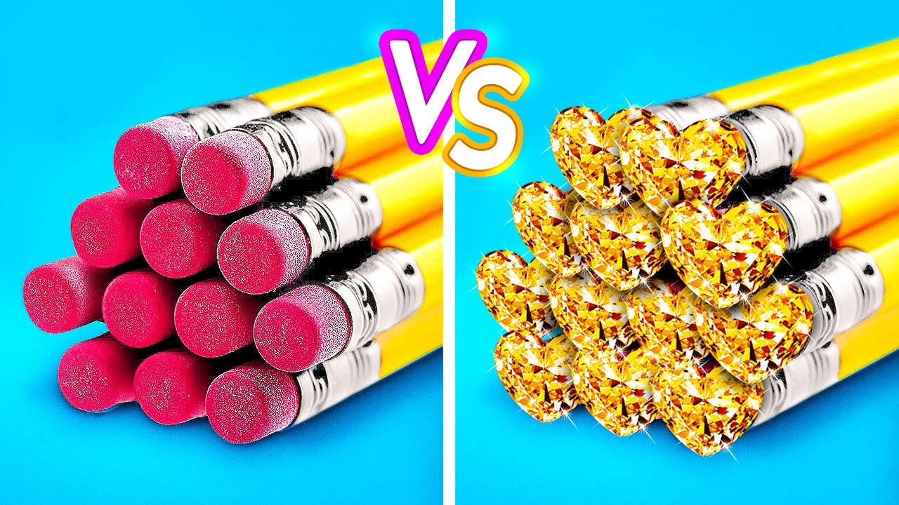 RICH VS POOR SCHOOL HACKS AND DIY SCHOOL SUPPLY IDEAS || Types of ...