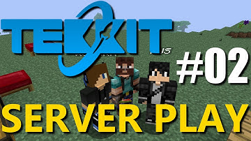 Tekkit Server Play - Part 2 : Base Work Begins! (Family Play)