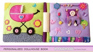 94. Dollhouse Book "Nika" - Babycare | Bedroom | Kitchen | Bathroom - handmade by @quietbook