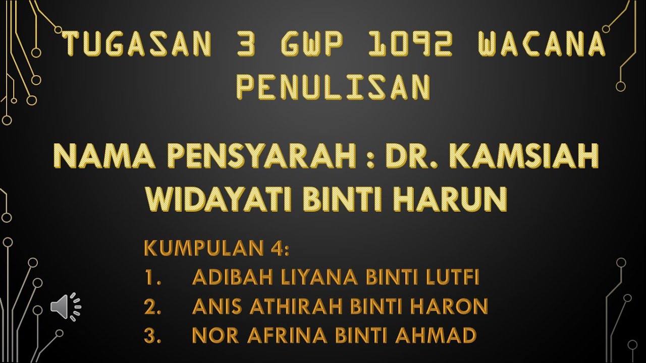Tugasan 3 Gwp1092 Analisis Jenis Jenis Wacana Dan Gaya Penulisan Kumpulan 4 Youtube