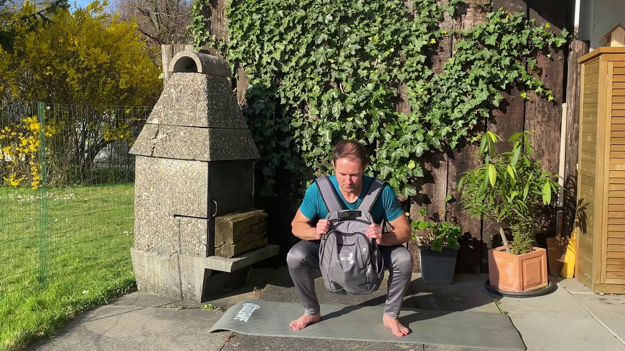 Backpack Goblet Squats - YouTube