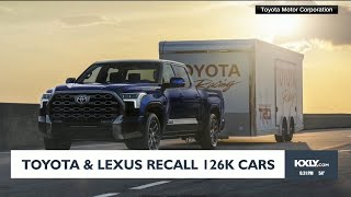 Toyota and Lexus recall 126,000 cars