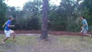 Double backflip off tree