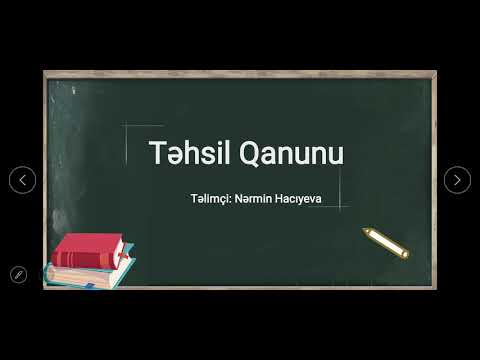 Video: Təhsil Qanunu Necə Dəyişəcək