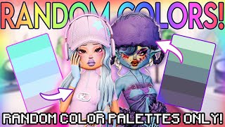 ONLY USING RANDOM COLOR PALETTES in DRESS TO IMPRESS! 🌈🎨| Roblox | Roblox