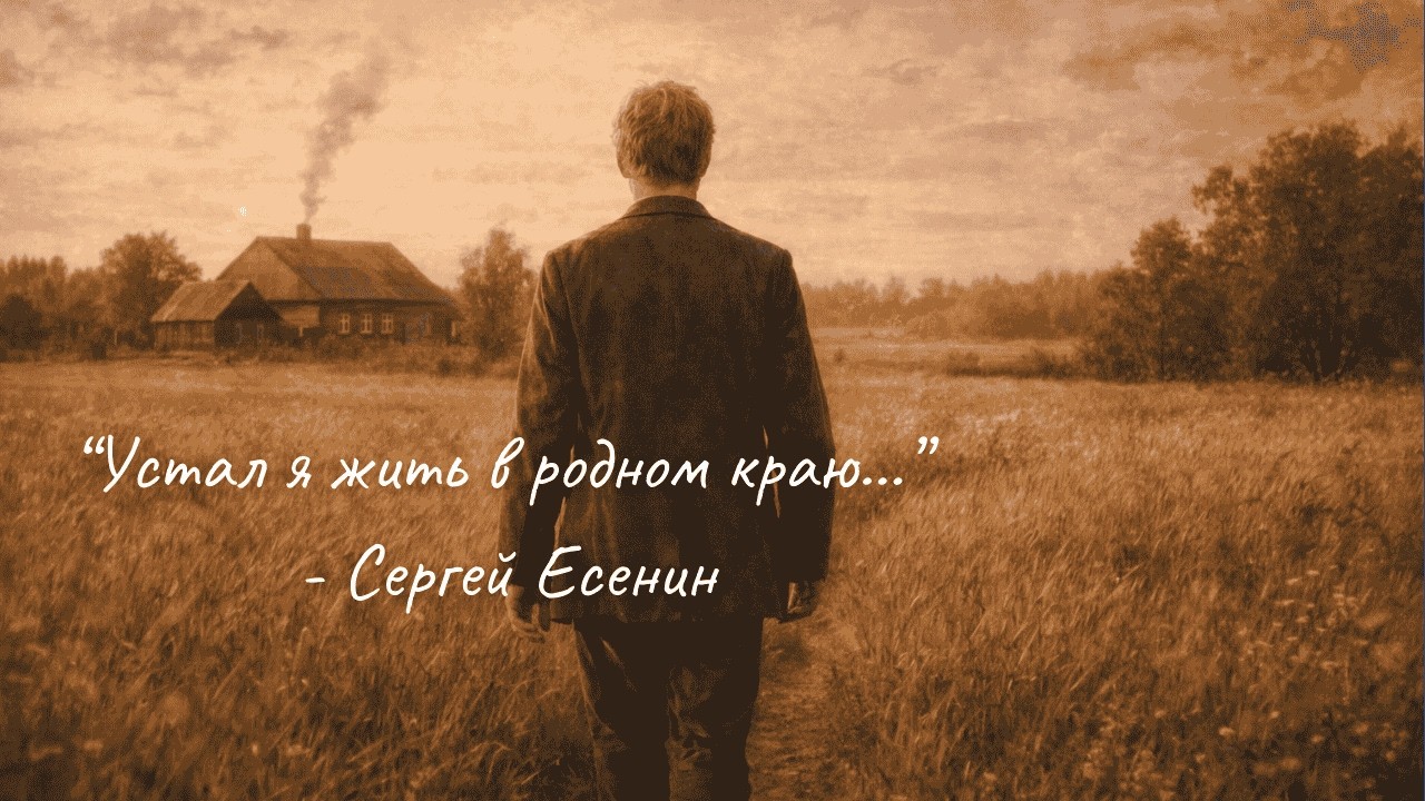 «Устал я жить в родном краю…» — песня на стихи Сергея Есенина