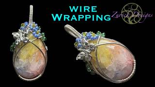 Wire Wrapping Tutorial- Rainbow Quartz Pendant using Round Wire