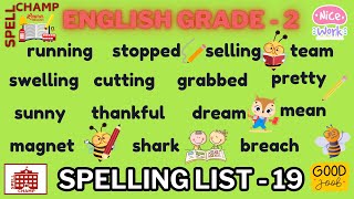 English Grade 2 Spelling List 19