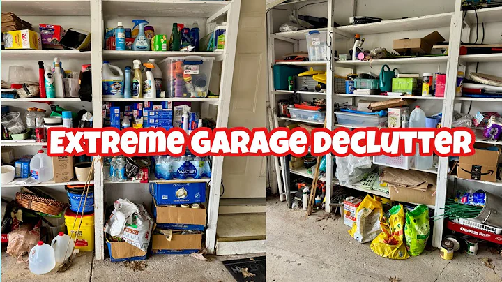 EXTREME GARAGE DECLUTTER! Plus clean and organize- It was such a mess!