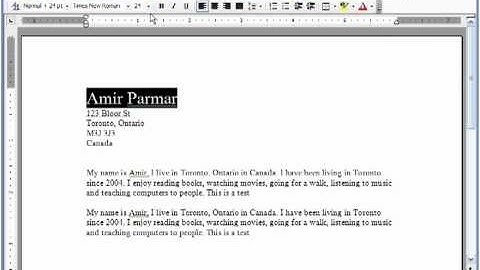 Microsoft Word 2003 Basic 2 (Copy, Cut, Paste, Format Font, Alignment)