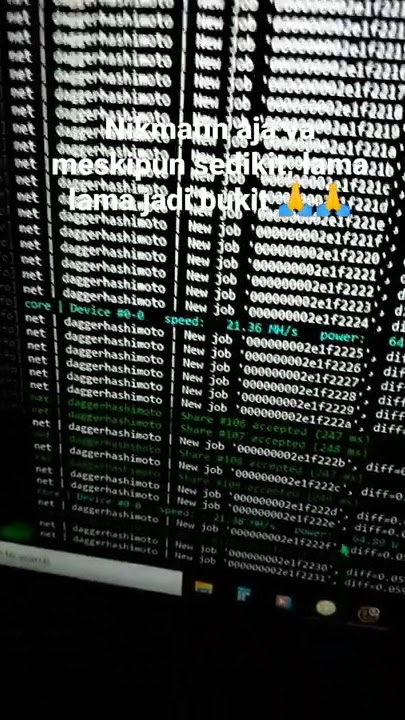 Yakin masih mau coba mining? ini mining Bitcoin via Nicehash.