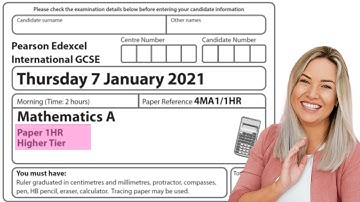 January 2021 Paper 1HR - Edexcel IGCSE Mathematics (4MA1) - Complete Walkthrough