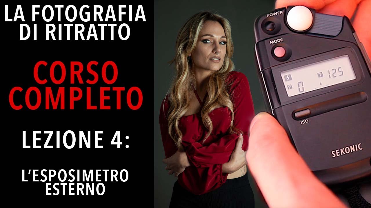 Corso: Fotografia di Ritratto. Lezione 4: l'esposimetro esterno.  Spiegazione facile. 