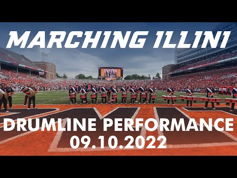 Marching Illini Drumline Performance | Illinois Vs Virginia 09.10.2022