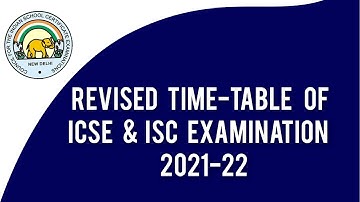 Semester 1 New schedule| ISC & ICSE|