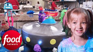 Carlo's Bakery Makes Alien Cake Based On 9 Year Old Girl's Drawings | Cake Boss