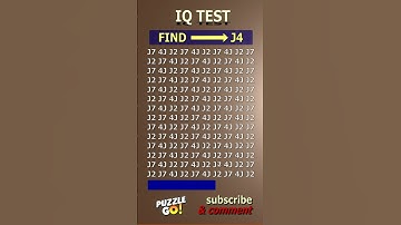 Find J4, where? | Brain Teaser IQ Test #shorts #different #puzzles #opticalillusion