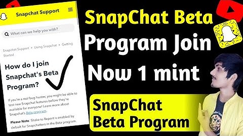 How to Join Snapchat Beta Program | What Is Snapchat beta program | Snapchat Beta Version | Snapchat