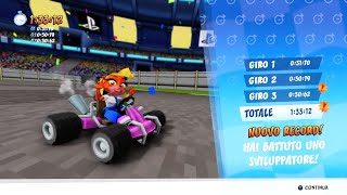 Crash Team Racing Nitro-Fueled Retro Stadium Developer Ghost (1:33:12) vs (1:33:52)