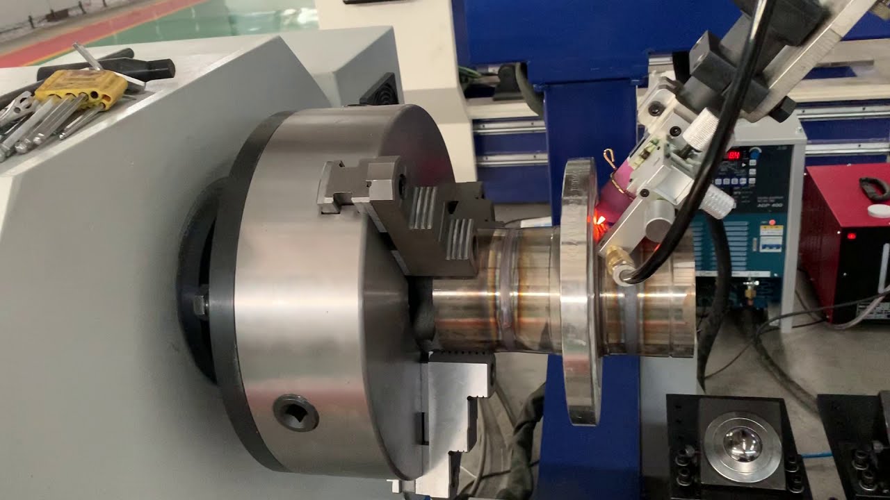 TIG pipe and flange automatic welding machine - YouTube