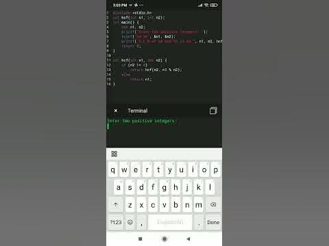 c++ short program for finding G.C.D. - YouTube