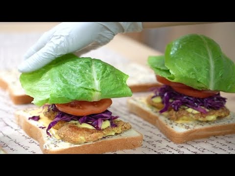 카페에서 판매하는 치킨텐더 샌드위치 만들기 / 레시피포함 Chicken Tender Sandwich :: 지니 Jiny