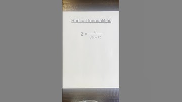 Solving Radical Inequalities #radicals #inequalities #radicalinequality