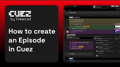 How to create an episode in Cuez