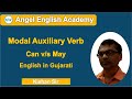'Can v/s May' - Modal Auxiliary Verbs - English Grammar in Gujarati | An...