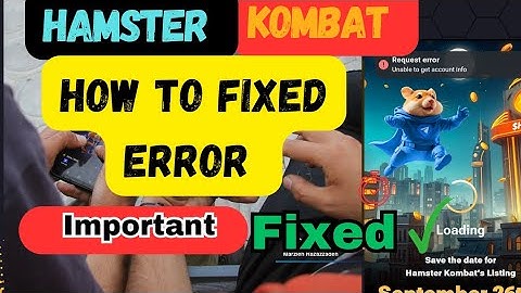 How to fixed request error| Hamster Kombat error|@zanualerts