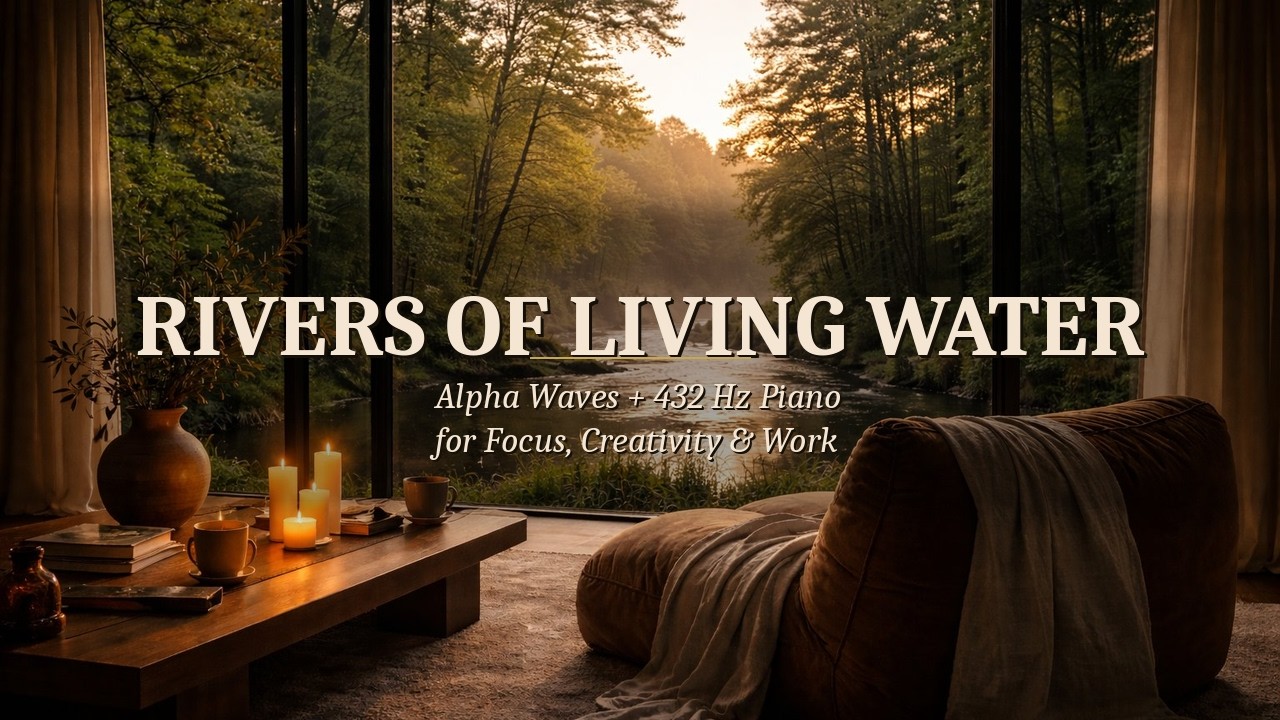 RIVERS OF LIVING WATER | 432 Hz CALM PIANO + ALPHA WAVES | FOCUS, CREATIVITY & WORK | THE INNER ROOM