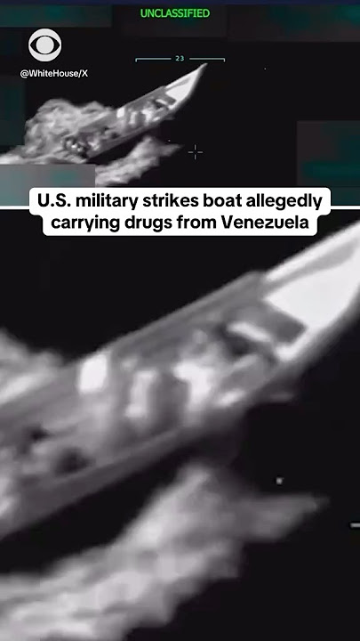 U.S. military strikes boat allegedly carrying drugs from Venezuela #shorts