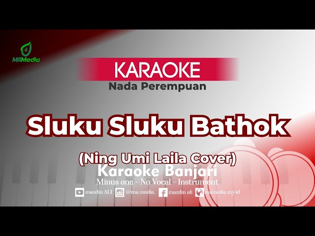 Karaoke Sluku Sluku Bathok - Ning Umi Laila Cover | Nada Perempuan | Versi Banjari class=