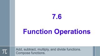 7.6 - Function Operations - Algebra 2
