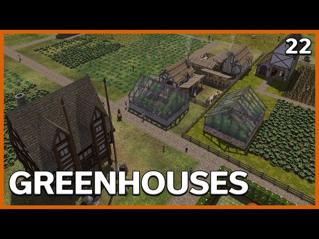 MegaMod 9 Banished Gameplay - Setting up Greenhouses