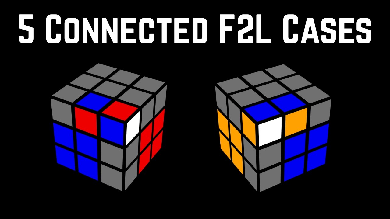 5 Intermediate F2L Cases (Pieces in the Top Touching) - YouTube