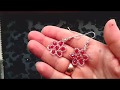 Flower beadaed earrings. DIY easy earrings. СЕРЬГИ из БИСЕРА своими руками. Мастер-класс