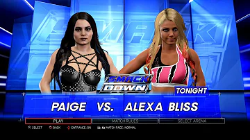 WWE 2K17 PS3 - Paige VS Alexa Bliss - KO Match [2K][mClassic]