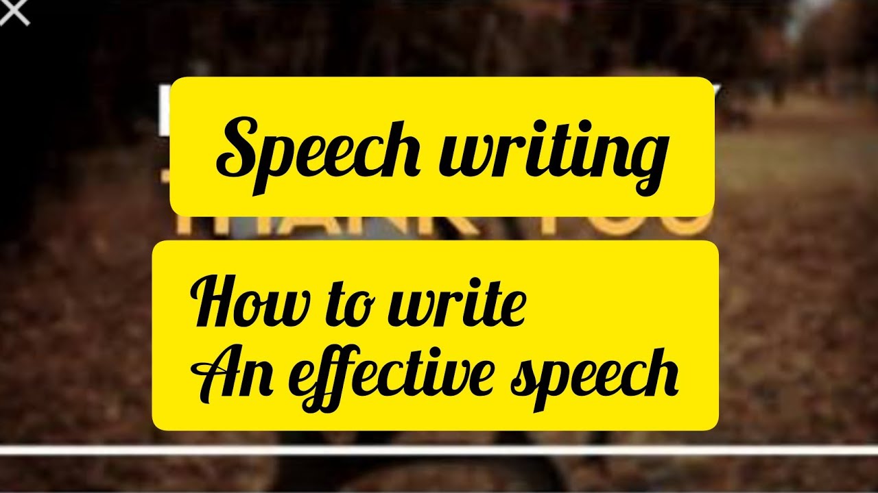 how to make written speech