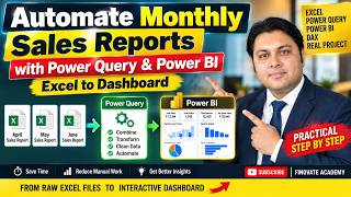 Automate Monthly Sales Reports with Power Query & Power BI | Excel to Dashboard