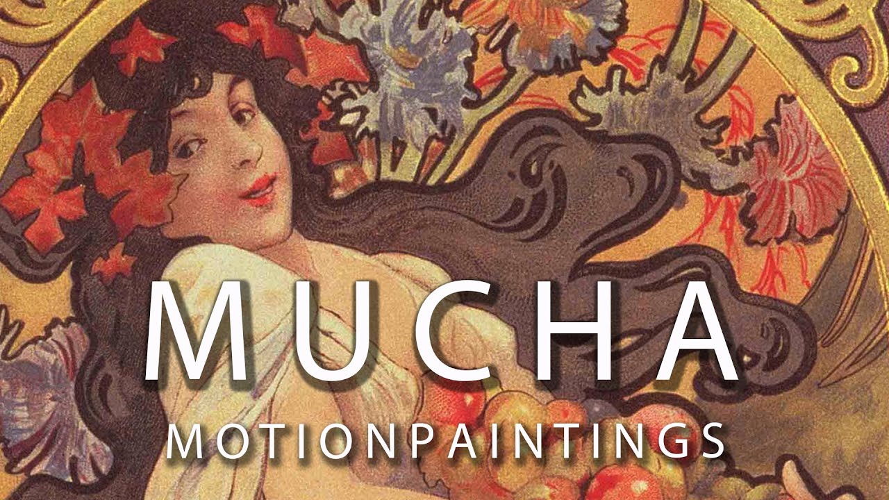 Alphonse Mucha (1860 -1939)  Motion Paintings | Ai Animation | TV Art
