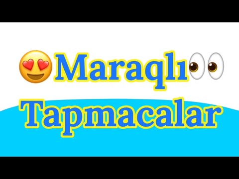 Tap tapmaca 5-ci hissə (meyvelere aid tapmacalar ve cavablari)