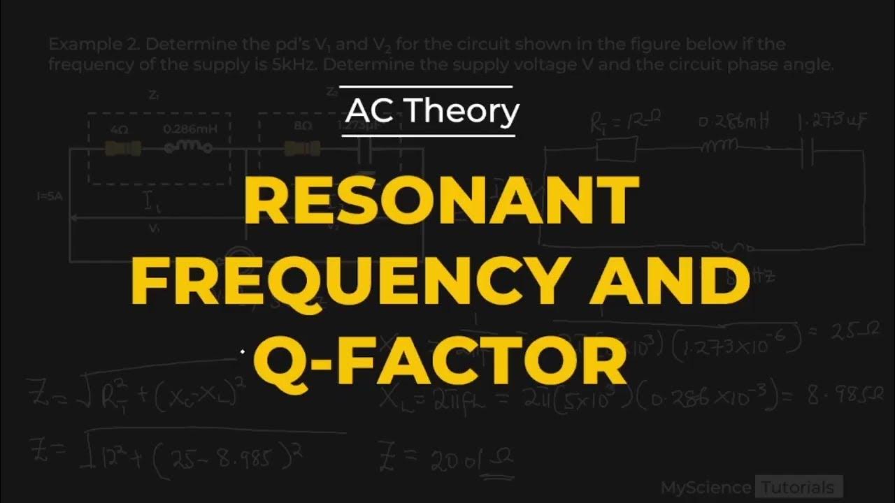 How to calculate Resonant frequency and Qfactor in an ac circuit YouTube