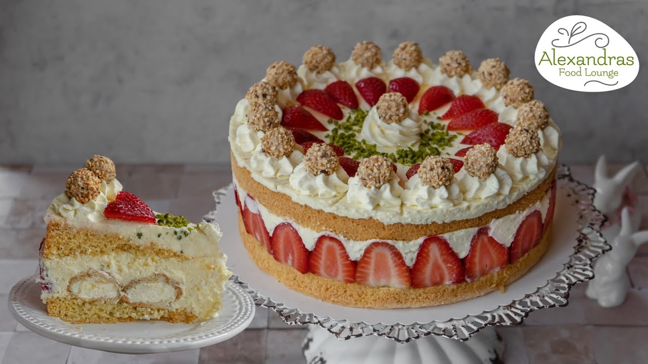 Ostertorte 2023/ Erdbeer-Windbeutel Mascarpone Torte / ohne Gelatine ... Ostertorte 2023/ Erdbeer-Windbeutel Mascarpone Torte / ohne Gelatine ...