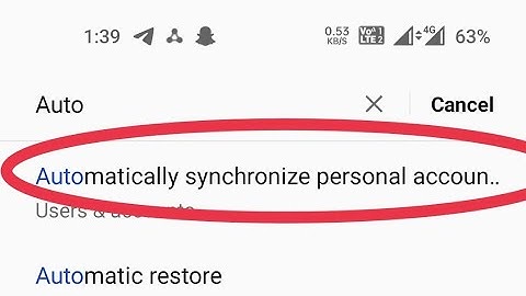 personal Data  settings Automatically synchronize personal Account Data ke ko on kaise  kare OnePlus