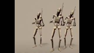 battle droids dancing to regular show intro
